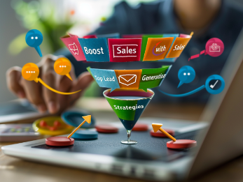 They representation of the funnel in a B2B Lead generation